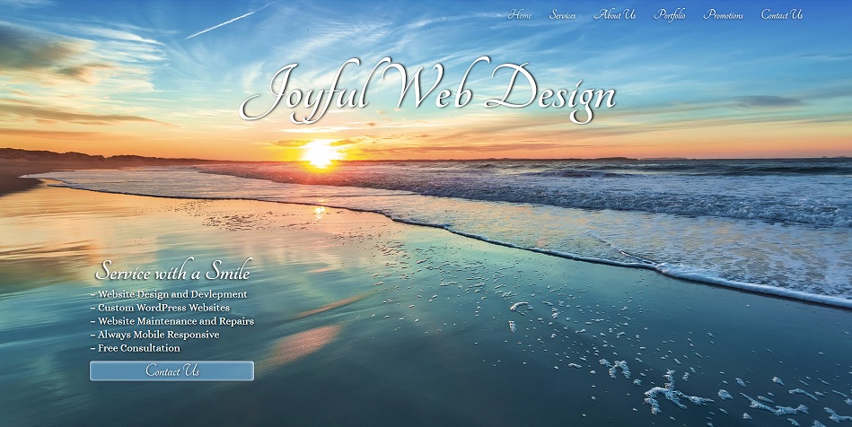 serene beach scene for serene website services